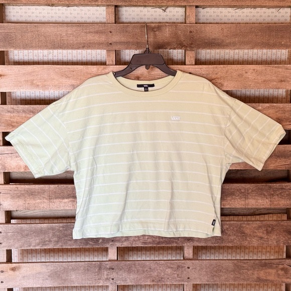 Vans Mint Green Striped Tee - Picture 1 of 6
